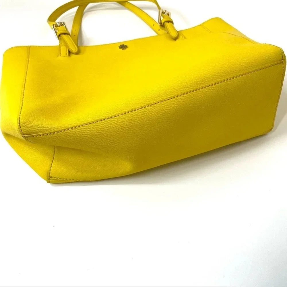Tory Burch Sunny Yellow Saffiano Leather York Tote